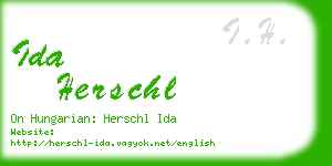 ida herschl business card